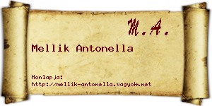 Mellik Antonella névjegykártya